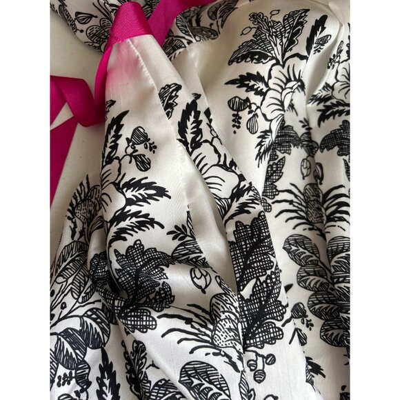 Jessica Howard Sleeveless Black & White Floral Dress With Pink Accents Size 6P - Picture 11 of 12